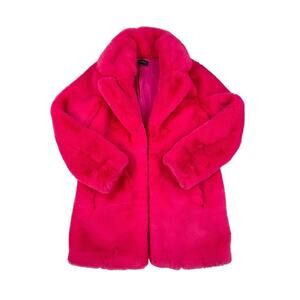 Majorelle - Amora Faux Fur Coat in Magenta Bright Pink